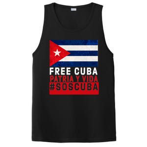 SOS Cuba Cuba Flag Cuban Fist Free Cuba Libre 2021 Cuban  PosiCharge Competitor Tank