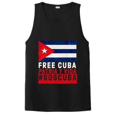 SOS Cuba Cuba Flag Cuban Fist Free Cuba Libre 2021 Cuban  PosiCharge Competitor Tank