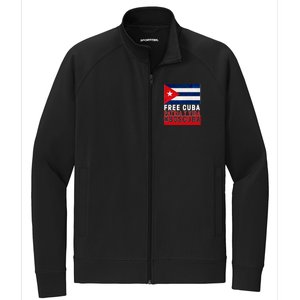 SOS Cuba Cuba Flag Cuban Fist Free Cuba Libre 2021 Cuban  Stretch Full-Zip Cadet Jacket