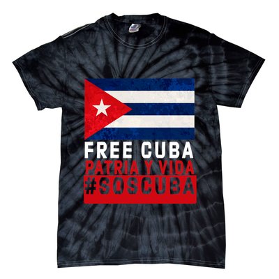 SOS Cuba Cuba Flag Cuban Fist Free Cuba Libre 2021 Cuban  Tie-Dye T-Shirt