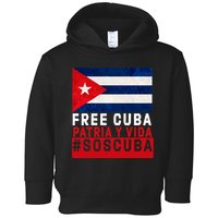 SOS Cuba Cuba Flag Cuban Fist Free Cuba Libre 2021 Cuban  Toddler Hoodie