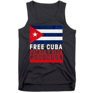 SOS Cuba Cuba Flag Cuban Fist Free Cuba Libre 2021 Cuban  Tank Top