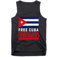 SOS Cuba Cuba Flag Cuban Fist Free Cuba Libre 2021 Cuban  Tank Top