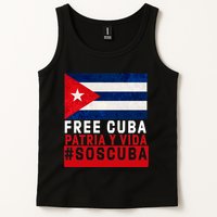 SOS Cuba Cuba Flag Cuban Fist Free Cuba Libre 2021 Cuban  Tank Top