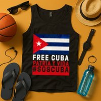 SOS Cuba Cuba Flag Cuban Fist Free Cuba Libre 2021 Cuban  Tank Top