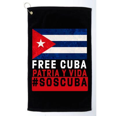 SOS Cuba Cuba Flag Cuban Fist Free Cuba Libre 2021 Cuban  Golf Towel