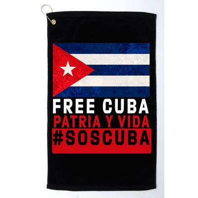 SOS Cuba Cuba Flag Cuban Fist Free Cuba Libre 2021 Cuban  Platinum Collection Golf Towel