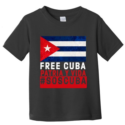 SOS Cuba Cuba Flag Cuban Fist Free Cuba Libre 2021 Cuban  Toddler T-Shirt