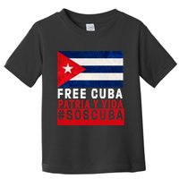 SOS Cuba Cuba Flag Cuban Fist Free Cuba Libre 2021 Cuban  Toddler T-Shirt