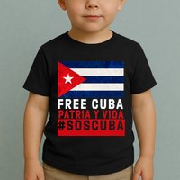 SOS Cuba Cuba Flag Cuban Fist Free Cuba Libre 2021 Cuban  Toddler T-Shirt