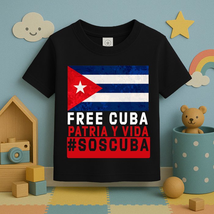 SOS Cuba Cuba Flag Cuban Fist Free Cuba Libre 2021 Cuban  Toddler T-Shirt