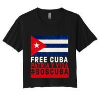 SOS Cuba Cuba Flag Cuban Fist Free Cuba Libre 2021 Cuban  Crop Top