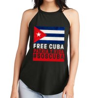 SOS Cuba Cuba Flag Cuban Fist Free Cuba Libre 2021 Cuban  Women's Perfect Tri Rocker Tank