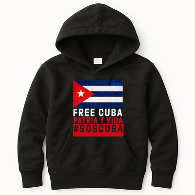 SOS Cuba Cuba Flag Cuban Fist Free Cuba Libre 2021 Cuban  Kids Hoodie