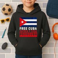 SOS Cuba Cuba Flag Cuban Fist Free Cuba Libre 2021 Cuban  Kids Hoodie