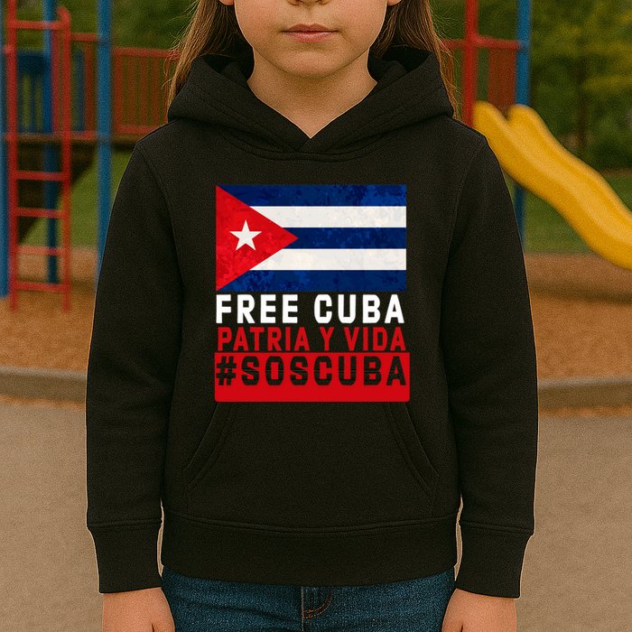 SOS Cuba Cuba Flag Cuban Fist Free Cuba Libre 2021 Cuban  Kids Hoodie