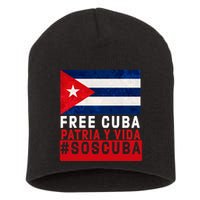 SOS Cuba Cuba Flag Cuban Fist Free Cuba Libre 2021 Cuban  Short Acrylic Beanie