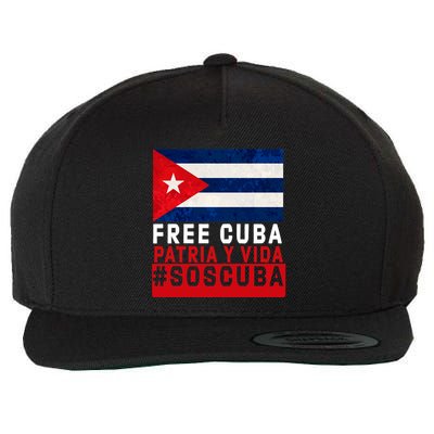 SOS Cuba Cuba Flag Cuban Fist Free Cuba Libre 2021 Cuban  Wool Snapback Cap