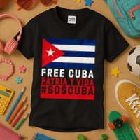 SOS Cuba Cuba Flag Cuban Fist Free Cuba Libre 2021 Cuban  Kids T-Shirt