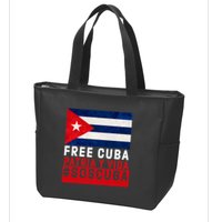 SOS Cuba Cuba Flag Cuban Fist Free Cuba Libre 2021 Cuban  Zip Tote Bag