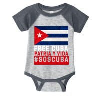 SOS Cuba Cuba Flag Cuban Fist Free Cuba Libre 2021 Cuban  Infant Baby Jersey Bodysuit