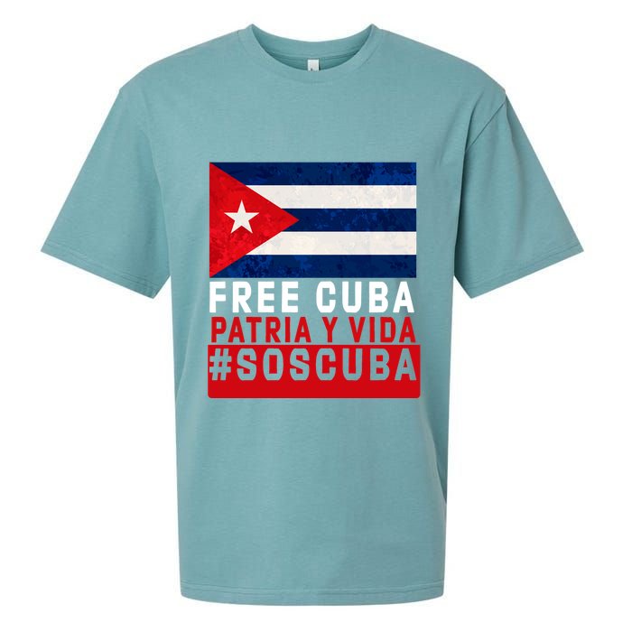 SOS Cuba Cuba Flag Cuban Fist Free Cuba Libre 2021 Cuban  Sueded Cloud Jersey T-Shirt