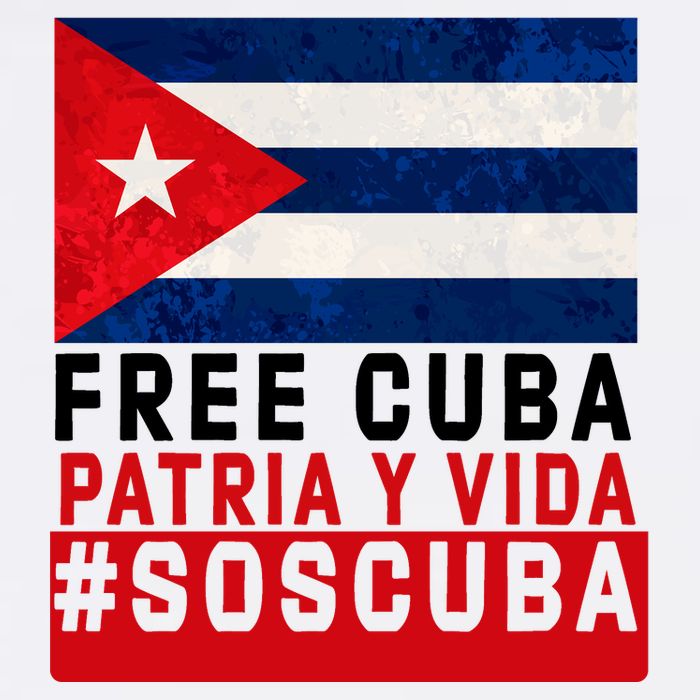 SOS Cuba Cuba Flag Cuban Fist Free Cuba Libre 2021 Cuban  Garment-Dyed Sweatshirt
