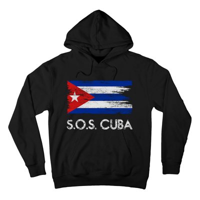 SOS Cuba Distressed Flag Hoodie