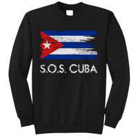 SOS Cuba Distressed Flag Sweatshirt