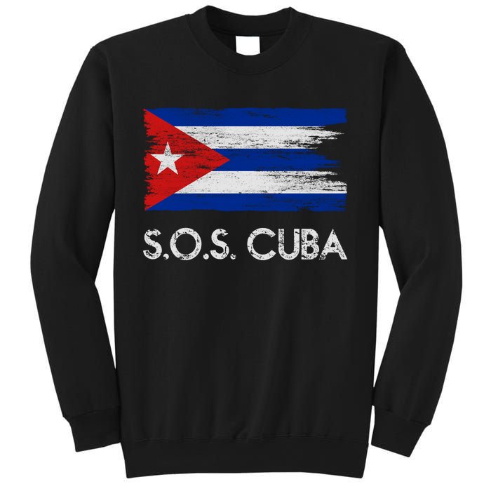 SOS Cuba Distressed Flag Sweatshirt