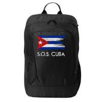 SOS Cuba Distressed Flag City Backpack