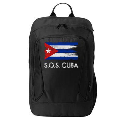 SOS Cuba Distressed Flag City Backpack