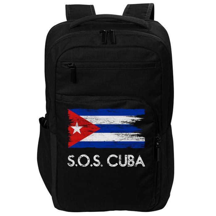 SOS Cuba Distressed Flag Impact Tech Backpack