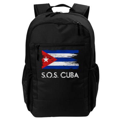 SOS Cuba Distressed Flag Daily Commute Backpack