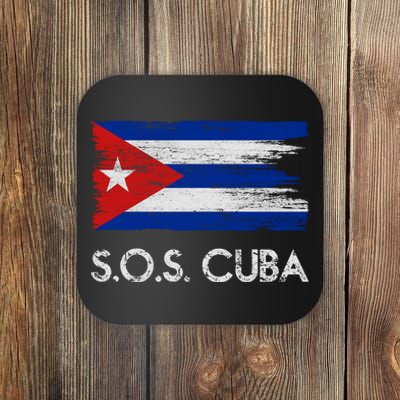 SOS Cuba Distressed Flag Coaster