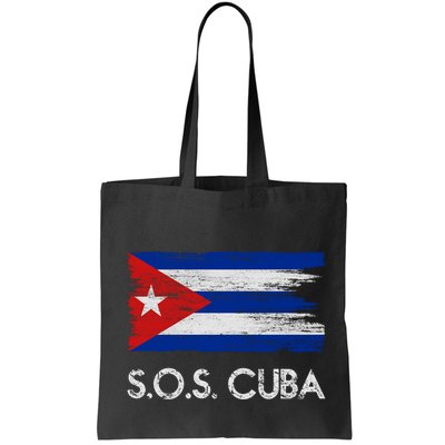 SOS Cuba Distressed Flag Bag