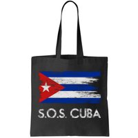 SOS Cuba Distressed Flag Tote Bag