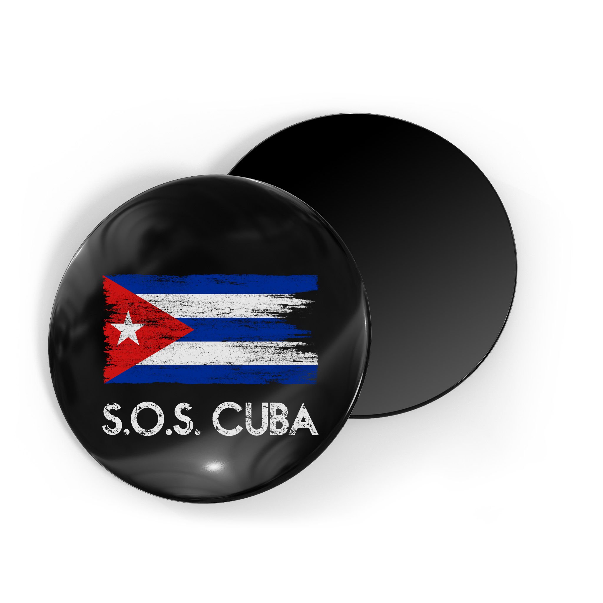SOS Cuba Distressed Flag Magnet