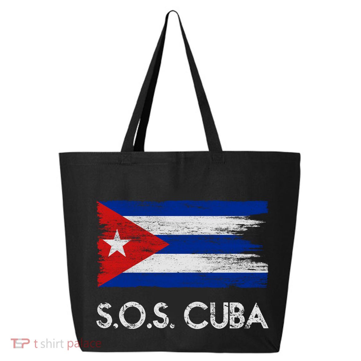 SOS Cuba Distressed Flag 25L Jumbo Tote