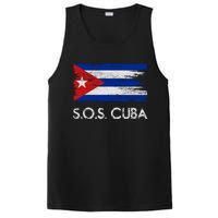 SOS Cuba Distressed Flag PosiCharge Competitor Tank