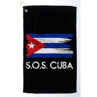 SOS Cuba Distressed Flag Golf Towel
