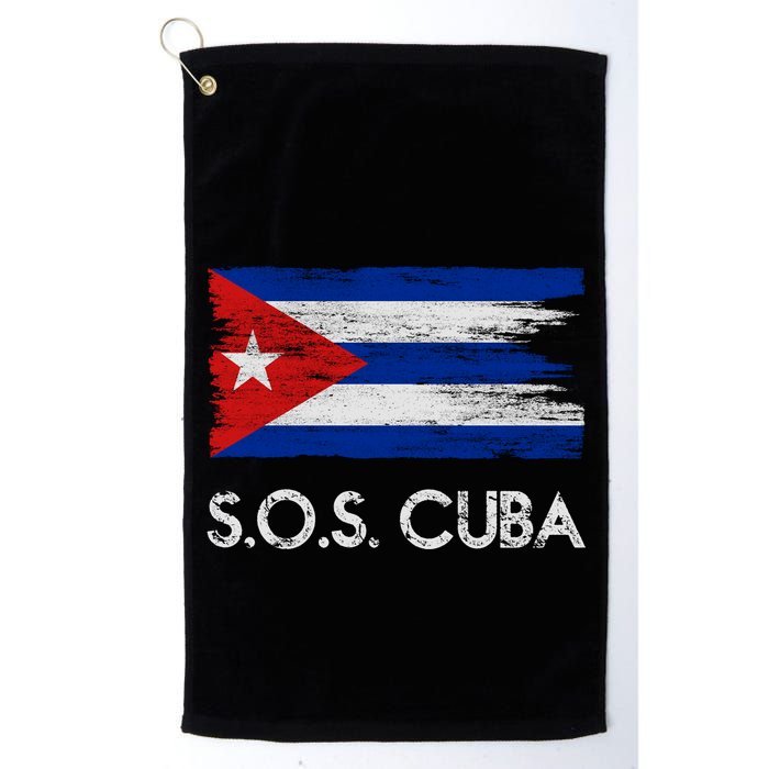 SOS Cuba Distressed Flag Golf Towel