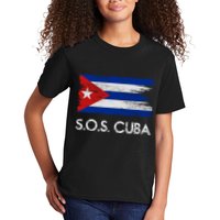SOS Cuba Distressed Flag Kids T-Shirt