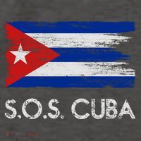 SOS Cuba Distressed Flag Vector Backpack