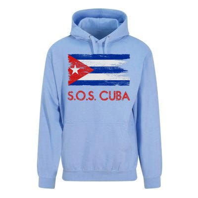 SOS Cuba Distressed Flag Unisex Surf Hoodie