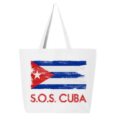 SOS Cuba Distressed Flag 25L Jumbo Tote