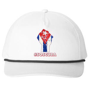 SOS Cuba Protest Fist Flag #SOSCUBA Snapback Five-Panel Rope Hat