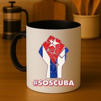 SOS Cuba Protest Fist Flag #SOSCUBA Mug