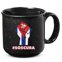 SOS Cuba Protest Fist Flag #SOSCUBA 15oz Campfire Ceramic Mug