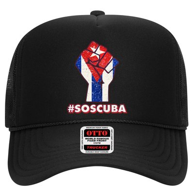 SOS Cuba Protest Fist Flag #SOSCUBA Trucker Hat